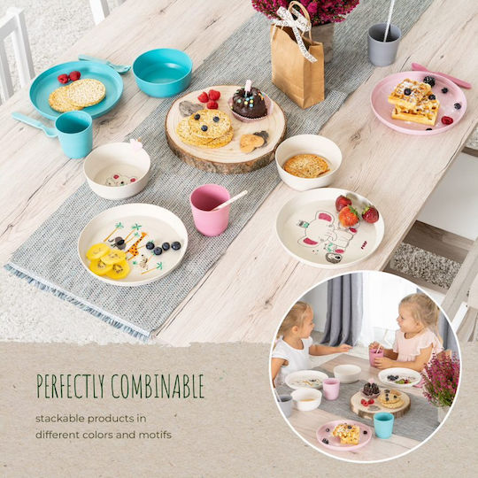 Reer Set Essgeschirr Lovely Friends aus Holz Beige 5Stück