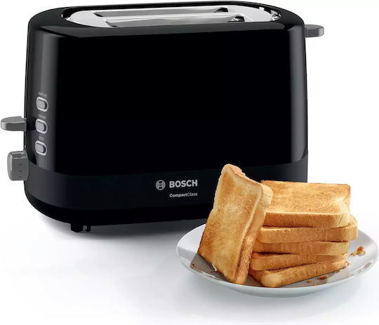Bosch CompactClass Toaster 2 Schlitze 800W Schwarz