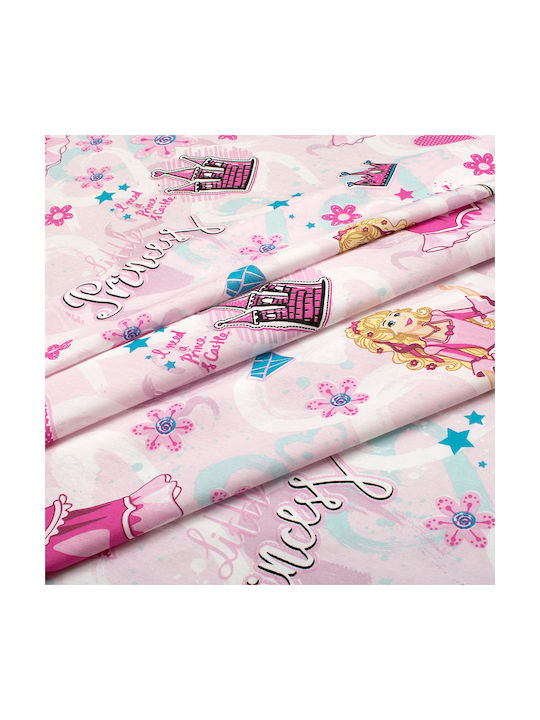 Dimcol Princess 390 Kids Duvet Cover Single Cotton Pink 160x240cm
