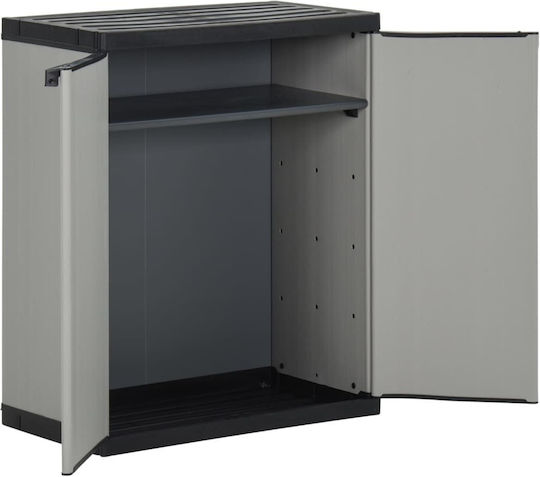 Double-leaf Polypropylene Outdoor Storage Cabinet with 1 Shelf 68x40x85 cm