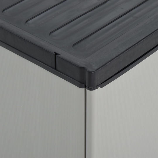 Double-leaf Polypropylene Outdoor Storage Cabinet with 1 Shelf 68x40x85 cm