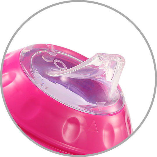 Babyono Non-Spill Εκπαιδευτικό Μπιμπερό Πλαστικό με Λαβές Μωβ 6m+ 180ml
