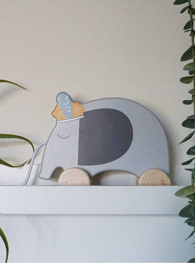 Tryco Pull-Along Toy Elephant made of Wood for 12++ Months