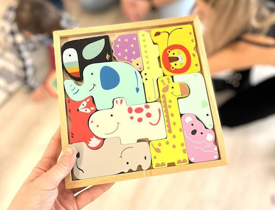 Ξύλινο Παιδικό Puzzle Animals 11pcs Eli Neli