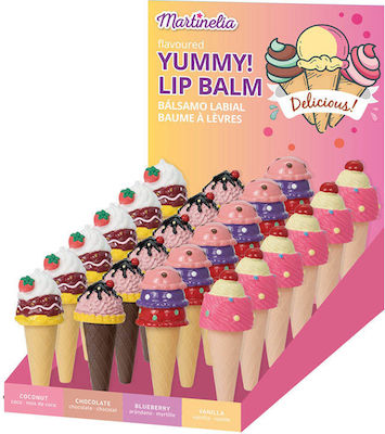 Martinelia Yummy Ice Cream Lip Gloss Kids Makeup Coconut, Chocolate, Raspberry, Vanilla (Various Designs) 1pc