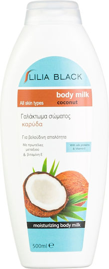 Lilia Black Coconut Loțiune hidratant pentru corp cu Aromă Nucă de cocos 500ml