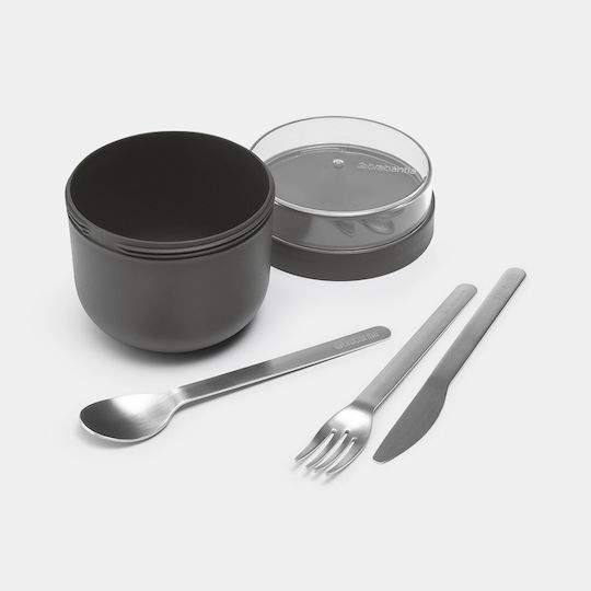Brabantia Cutie De Prânz Din Plastic Gri Cu Compartimente 500ml