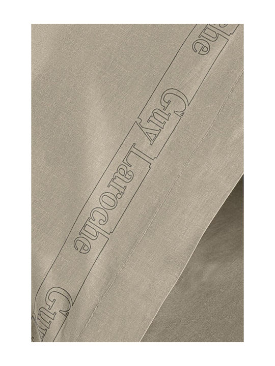 Guy Laroche Sheet King Size with Elastic 180x200+42cm. Color Plus Taupe