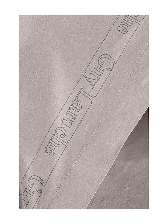 Guy Laroche Sheet King Size with Elastic 180x200+42cm. Color Plus Melanze