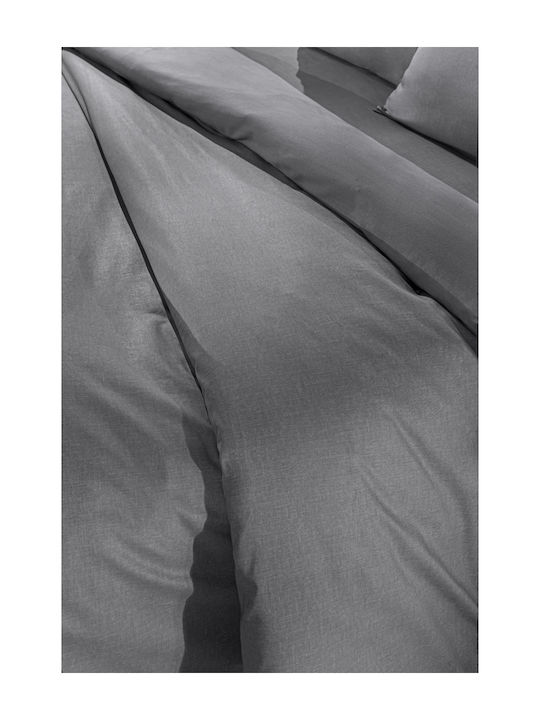 Guy Laroche Sheet for Single Bed 170x270cm. Color Plus Anthracite