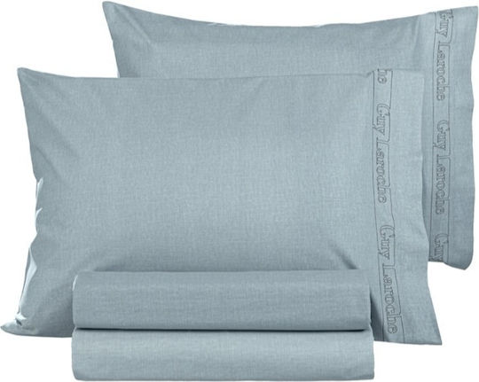 Guy Laroche Bettlaken für Einzelbett mit Gummiband 100x200+32cm. Color Plus Raf