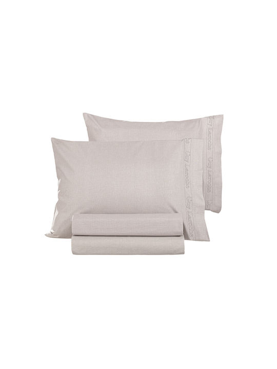 Guy Laroche Sheet Double with Elastic 140x200+32cm. Color Plus Perla
