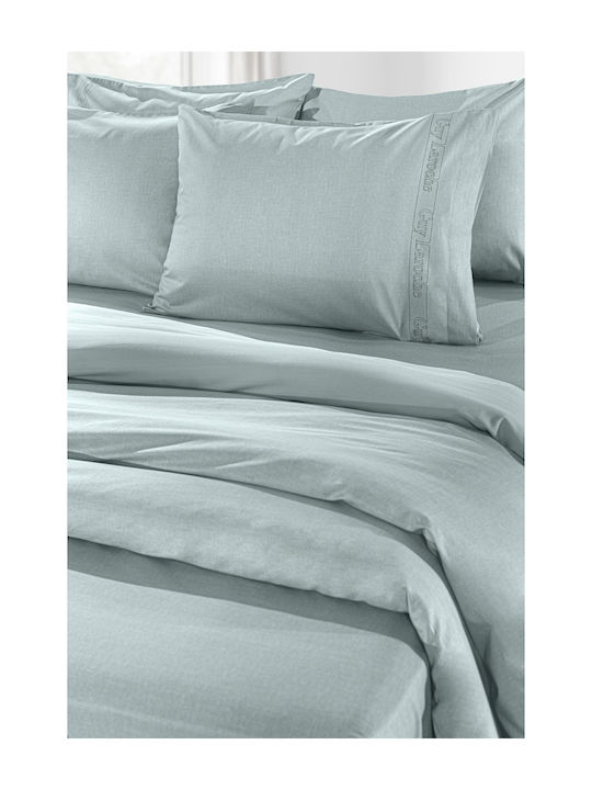 Guy Laroche Cearșaf Super Double cu Elastic 160x200+32cm. Color Plus Mentă