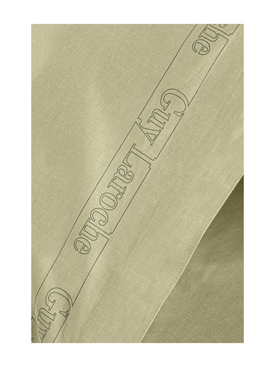 Guy Laroche Bettlaken King Size mit Gummiband 180x200+42cm. Color Plus Olive