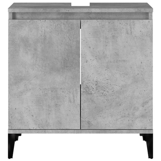 vidaXL Πάγκος χωρίς Νιπτήρα Μ58xΒ33xΥ60cm Γκρι