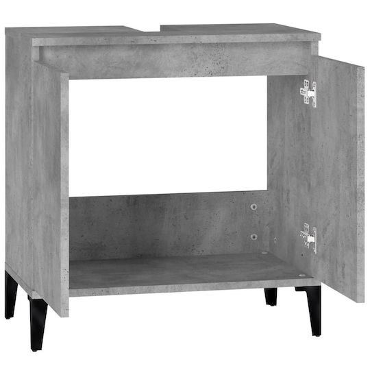 vidaXL Πάγκος χωρίς Νιπτήρα Μ58xΒ33xΥ60cm Γκρι