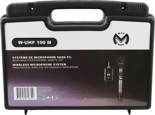 MAC MAH WUHF100M Комплект Безжично Кондензаторен Микрофон Ръчно изработено за Вокали в Черен Цвят