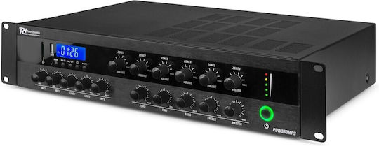 Power Dynamics PDW360MP3 Ολοκληρωμένος Ενισχυτής Εγκαταστάσεων με 6 Ζώνες 360W/100V και Συνδέσεις USB/FM 952.086