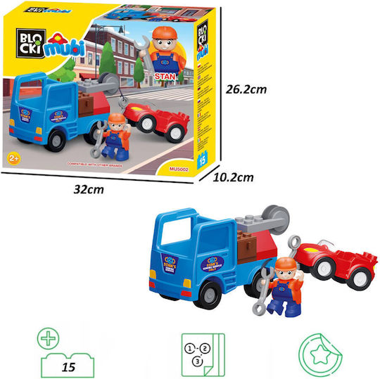 Blocki Building Blocks Great Adventures for 2+ Years 15 Pieces