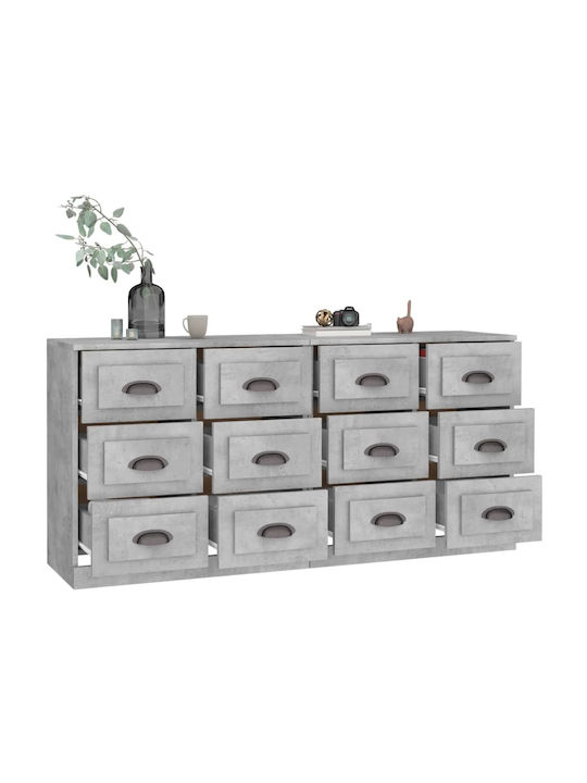 Bufet cu Sertare Gri 70x35.5x67.5cm