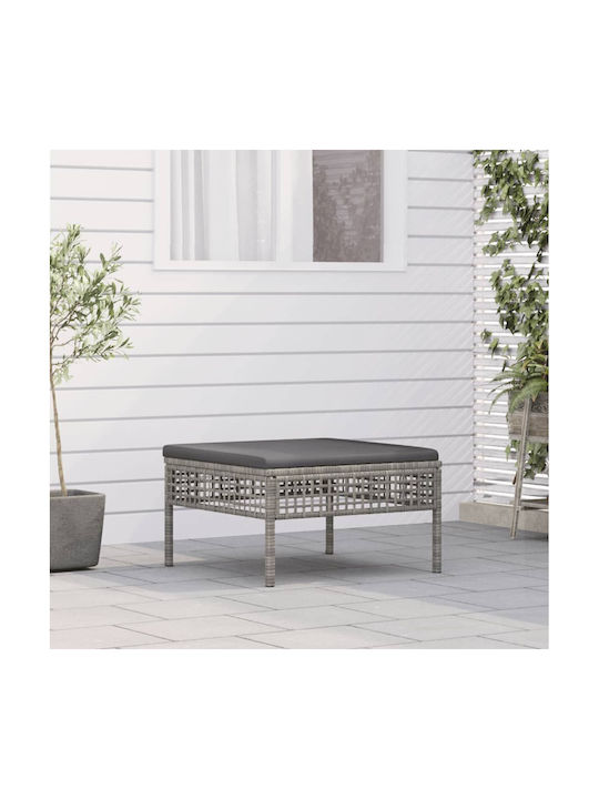 Metallischer Gartenhocker Würfel Außeneinsatz mit Grau Kissen 55x55x32cm