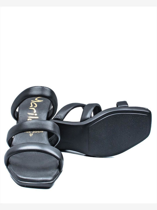 Mules din piele pentru femei MARILA 1-748-23090-25 NEGRU NEGRU NEGRU NEGRU NEGRU