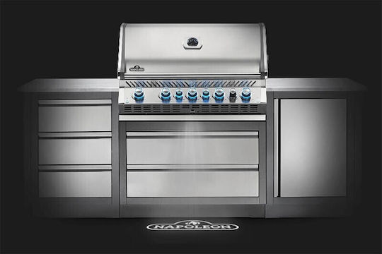 Napoleon Prestige Pro 665 Газово Барбекю Решетка 94брx46брсм. с 5 бр 27кВт и Инфрачервен Нагревател Природен газ