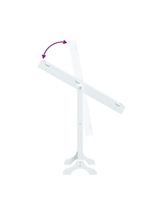 vidaXL Καθρέπτης με Λευκό Ξύλινο Πλαίσιο 146x37cm