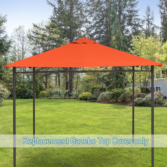 Outsunny Gazebo Pavillonabdeckung Orange 3x3m