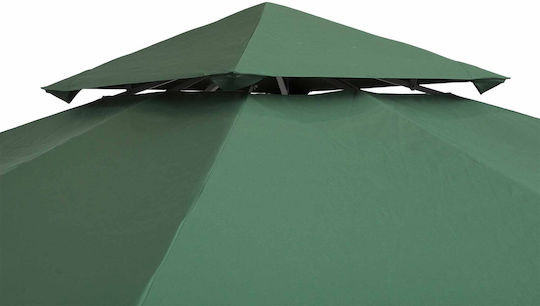 Outsunny Gazebo Acoperiș pentru foișor Verde 3x3m