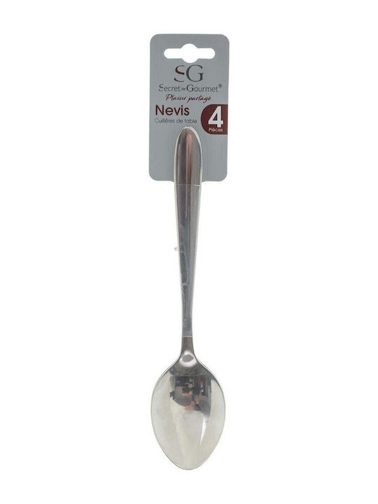 Secret de Gourmet Linguri Desert Înghețată Oțel Inoxidabil Albe 19cm 4 Bucăți Secret de Gourmet Linguri Desert Înghețată Oțel Inoxidabil Albe 19cm 4 Bucăți