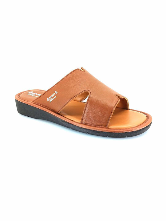Boxer Leather Women's Sandals Tabac Brown