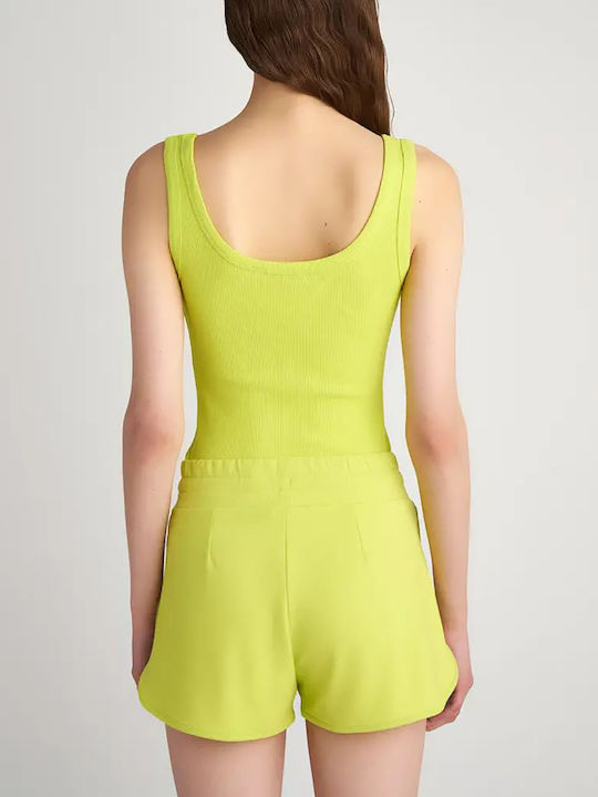 SugarFree Sleeveless Women's Summer Blouse Lime