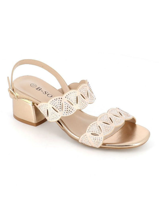 B-Soft Damen Sandalen in Gold Farbe