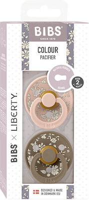 Bibs Pacifiers Rubber X Liberty Sky Capel - Blush Mix for 0-6 months 2pcs