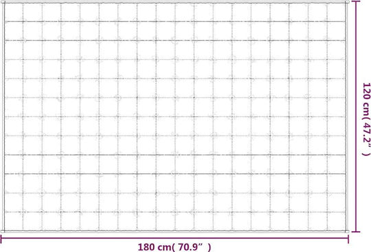 vidaXL Κουβέρτα Βαρύτητας Καναπέ 120x180εκ. Γκρι