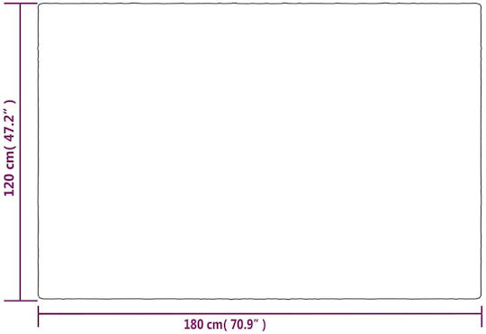 vidaXL Κουβέρτα Βαρύτητας Καναπέ 120x180εκ. Γκρι