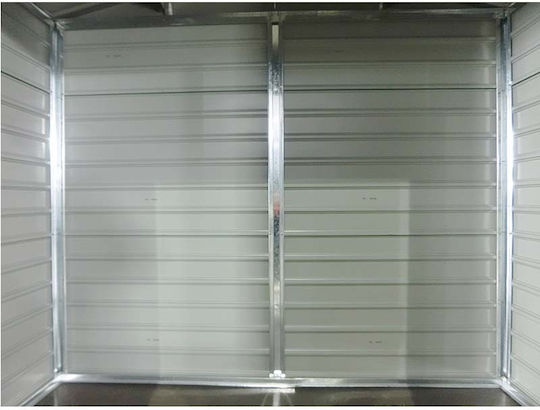 Evan Plus Metallic Galvanized Garden Warehouse with Double-Leaf Door & Air Vent Grey L2.13xW1.91xH2.11cm