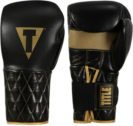Title Boxing Title Couture Bag Mănuși de Box din Piele pentru Competiție Negre