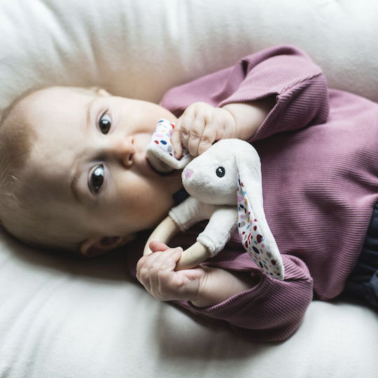 Whisbear Bunny Wooden Teething Ring for 0 Months+