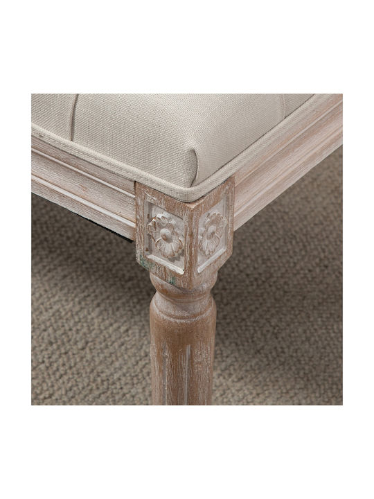 Wooden Beige Bench Stool 80x40x41cm