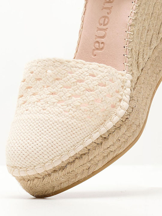 Espadrile pentru femei Alba80 Beige Fabric Macarena