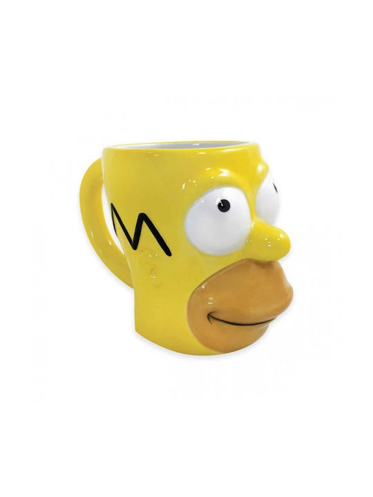 Simpsons 3D Κούπα Κεραμική Κίτρινη 300ml