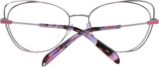 Emilio Pucci Weiblich Metallisch Brillenrahmen Silber EP5141 016