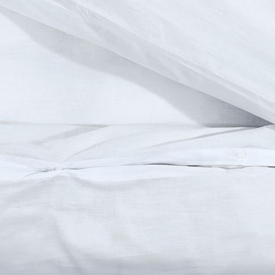vidaXL Duvet Cover Set Single with Pillowcase 155x220 White
