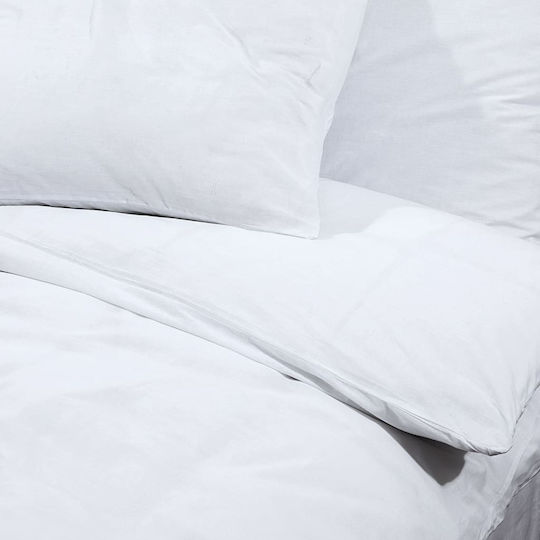 vidaXL Duvet Cover Set Single with Pillowcase 155x220 White