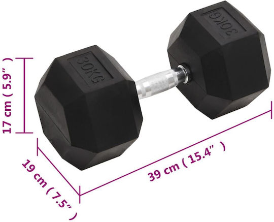 vidaXL Sechseck-Hantel 1 x 30kg