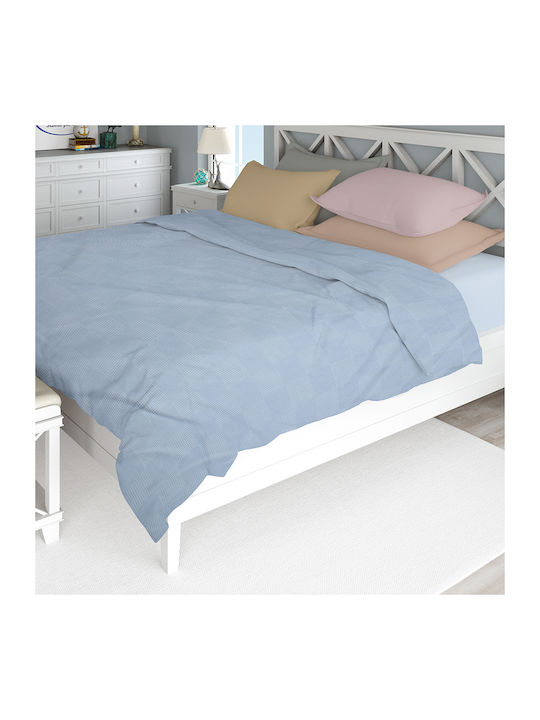 Dimcol Piqué Decke Übergröße 220x250cm Hellblau