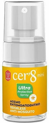 Vican Cer’8 Ultra Protection Inodorous Insektenabwehrmittel Lotion in Spray Geeignet für Kinder 30ml