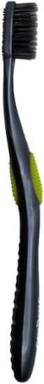 Colgate 360 Black With Charcoal Οδοντόβουρτσα Medium Μαύρη / Κίτρινη
